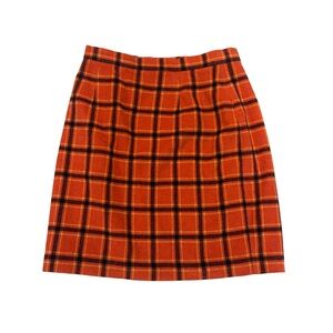 Chaus Sport 80’s Orange Plaid Skirt